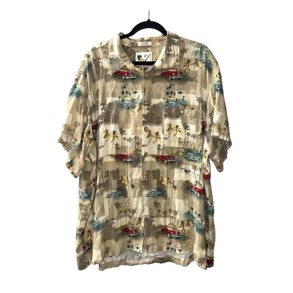 Ron Chereskin Mens Hawaiian Button Down Shirt XXL Vintage